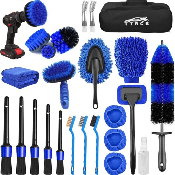 26Pcs Car Detailing Brush Set, Car Detailing Kit, Car Detailing Brushes, Car Cleaning Kit